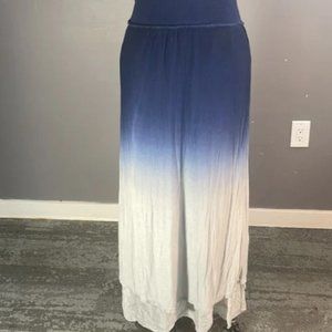 Brand New Women's GIUSY Ombre Silk-Blend Maxi Skirt